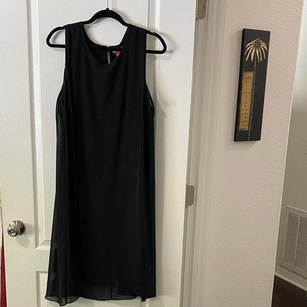 Vince Camuto Black Sleeveless Midi Dress